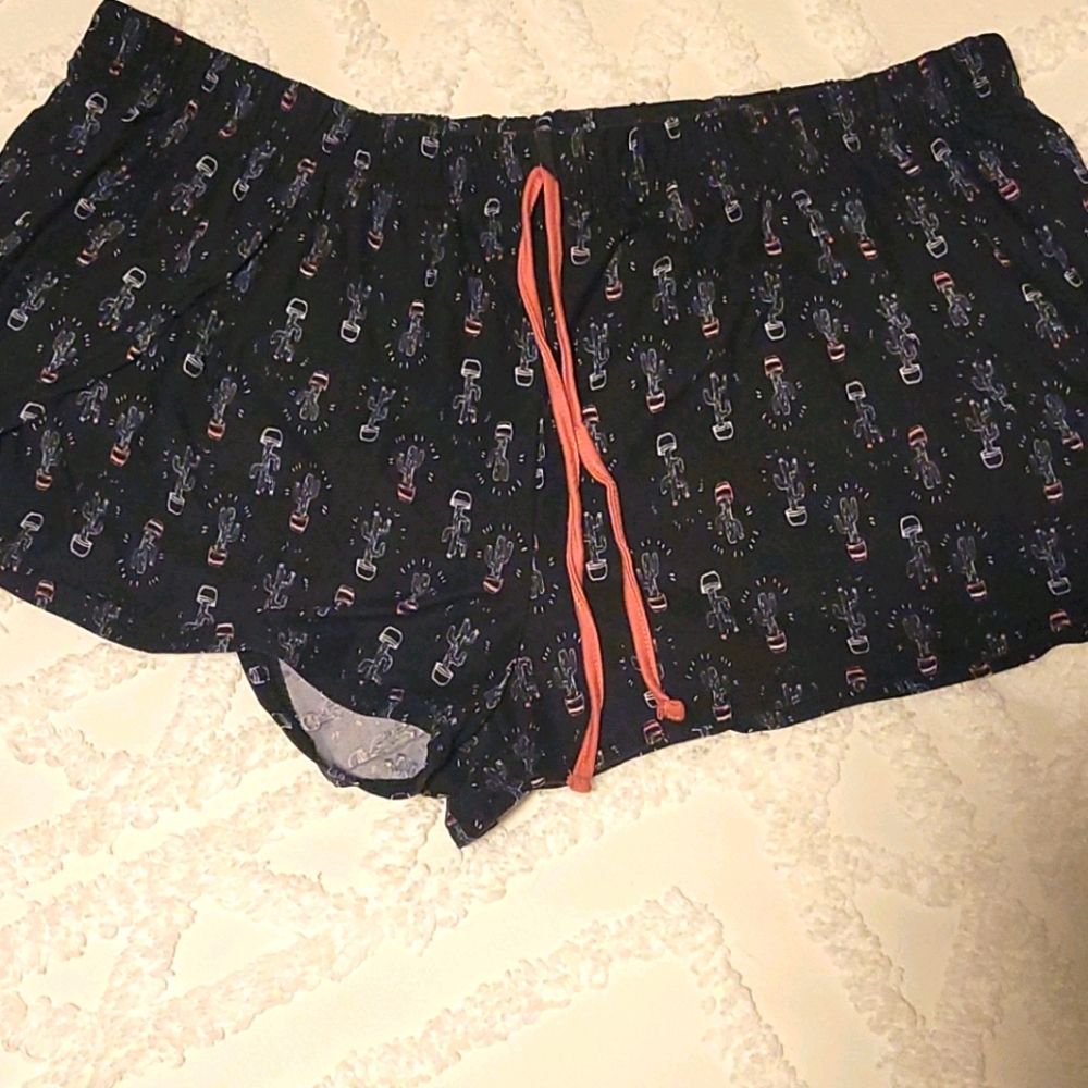 XOXO cactus print PJ shorts
